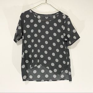 ASTR Black and White Polka Dot Dotted Top Size XS